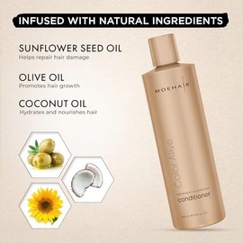 Acondicionador Color Alive (12 onzas líquidas), acondicionador hidratante y nutritivo para cabello teñido | Reduce la sequedad del cuero cabelludo | Conserva el color del cabello | Sin parabenos ni