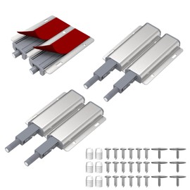 Prriszo 3 Pcs Magnetic Push Latch Catch for Cabinet Door, Push to Open Door Latch, Heavy Duty Double Cabinet Magnetic Catch for Cabinet Drawer Door Press Out Closure Cabinet Hardware