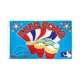 AZ FLAG - Beer Pong Flag - 2x3 Ft - 100D Polyester Alcohol Game Banner with Two Metal Grommets - Fade Resistant - Vivid Colors - 2' x 3' Feet - 90x60 Cm