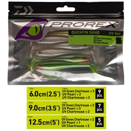 Daiwa Prorex Duckfin UV Set 9.0 cm SHAD Set - Rubber Fish Fishing Set