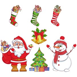 HANABASS 1 Set Christmas Fridge Magnets Christmas Tree&Christmas Stockings&Santa Claus&Snowman Decorative Refrigerator Magnets Small Christmas Decoration for Fridge