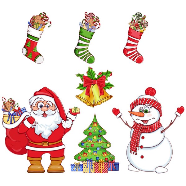HANABASS 1 Set Christmas Fridge Magnets Christmas Tree&Christmas Stockings&Santa Claus&Snowman