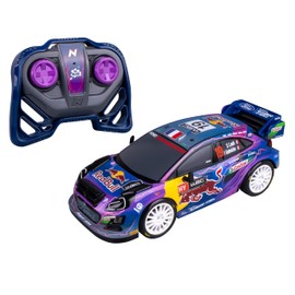 Nikko RC 10391 Night Mode M-Sport Ford Puma Hybrid #19 Loeb, Remote Control Car with LED Headlights, 25 cm, 2.4 GHz Remote Control, 40 m Range, for Children from 6 Years, Blue