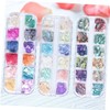 FOMIYES 2sets Unique Nail Art Shell Flakes Glitter Patch Set