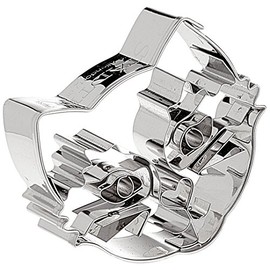 Staedter Cat's Face Cookie Cutter, Silver
