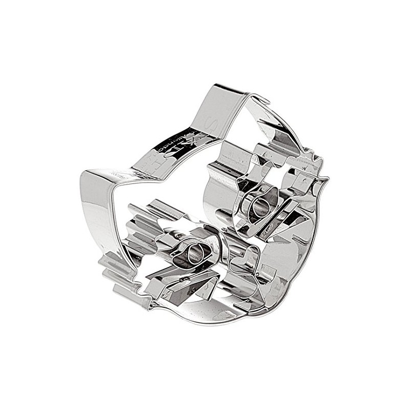 Staedter Cat's Face Cookie Cutter, Silver