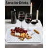 Czlizdyt Non Slip Serving Tray with Handles, Food Trays for