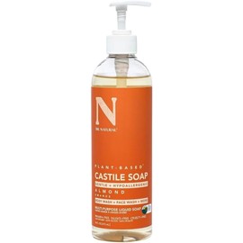 Dr. Natural Jabón de Castilla Líquido para Cuerpo Natural, Orgánico, Sin Sulfatos y Parabenos Shampoo y Jabon Facial Hecho de Plantas, Aceite de Oliva, Coco y Palma, Manteca de Karité y Romero (Almendra)