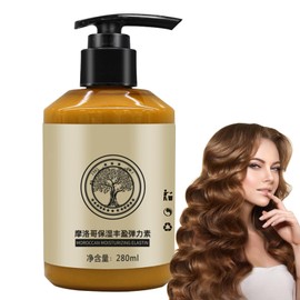 Moisturising Gel for Curly Hair, Curl Cream, Curls Defining Caring Cream, Smooths Frizzy Hair, Nourish Your Hair, Moroccan Plumping Elastin