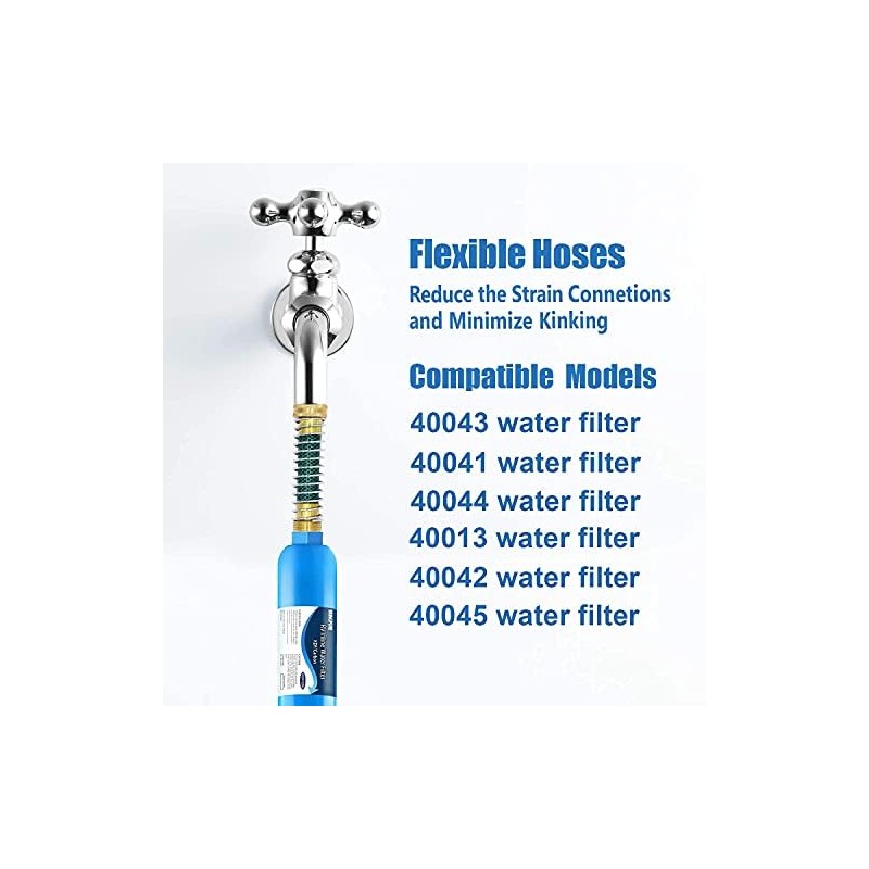 4 Packs of RV Inline/Marine Water Filter With Flexible Hose