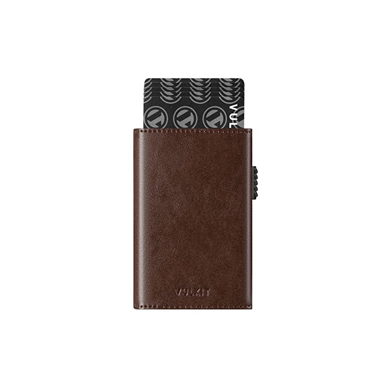 VULKIT Cartera Tarjetero Billetera Pop Up Cierre Magnético RFID Billetera