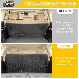 JTYZSM Backrest Mat for 2024 2025 Toyota Land Cruiser Prado 250 LC250 Cargo Liner All Weather Rear Seat Back Protector Mat for 24-25 Toyota Land Cruiser 250 Accessories