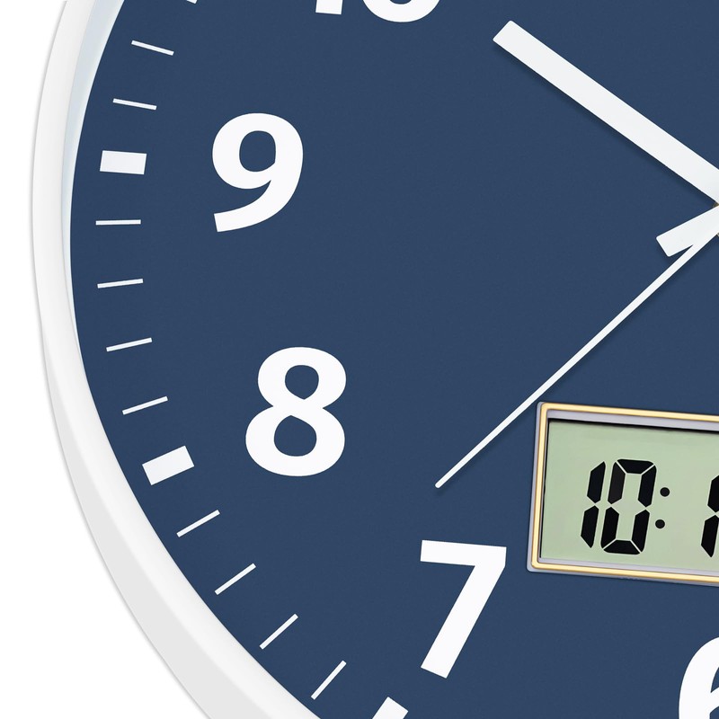 Foxtop Digital Wall Clock with Time, Day of Week and