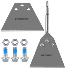 SDS Plus Floor Scraper Kit, 5 Inch x 11 Inch Tile Removal Tool with Spare Blades for Rotary Hammer Drill, Thinset Vinyl Scraper Adhesives Remover