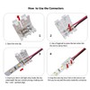 Biantie La 2-Pin 8mm LED Connectors Solderless Unwired Clips -