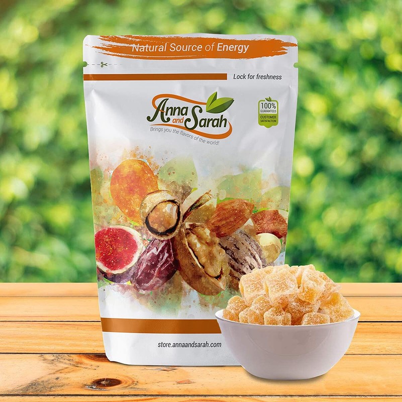 Anna and Sarah Unsulphured Crystallized Ginger Chunks in Resealable Bag,
