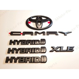 Toyota OEM 2018-2023 TOYOTA CAMRY XLE HYBRID SIDE DOOR & REAR BLACKOUT EMBLEM OVERLAY KIT