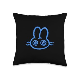 Y2K 90s Mad Rabbit Hare Bunny is Confused Throw Pillow
