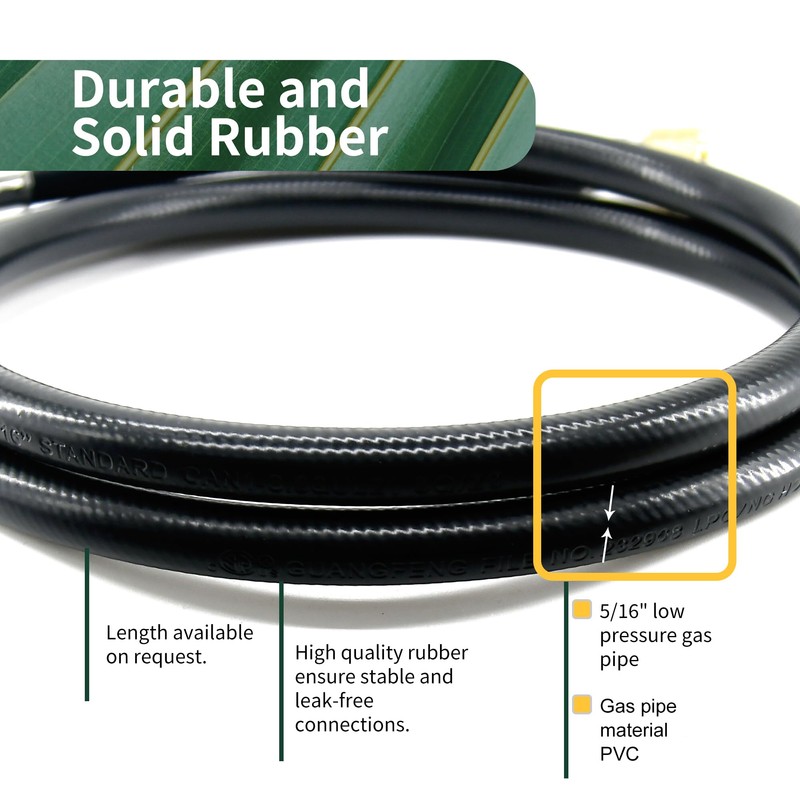 Rixordd 8 Feet Propane Hose Assembly Multipurpose Solution: Features 3/8"