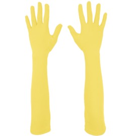VSVO Yellow Party Bridal Dance Gloves (One Size, Yellow)