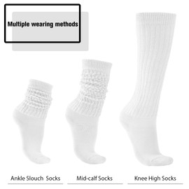 NIEITRK Scrunch Socks Women,Slouchy Socks for Women,White Scrunch Socks,Slouch Socks Men,Slouch Socks for Woman,Slouch Socks for Woman,Scrunchy Socks for Women,Long White Socks,White Long Socks,Socks