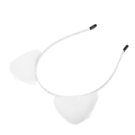 Beavorty Furry Cat Ears Headband for Women Makeup Skincare Headband Comfortable Fit for Spa Face Washing Cosplay and Themed Parties Cute Cat Ear Design