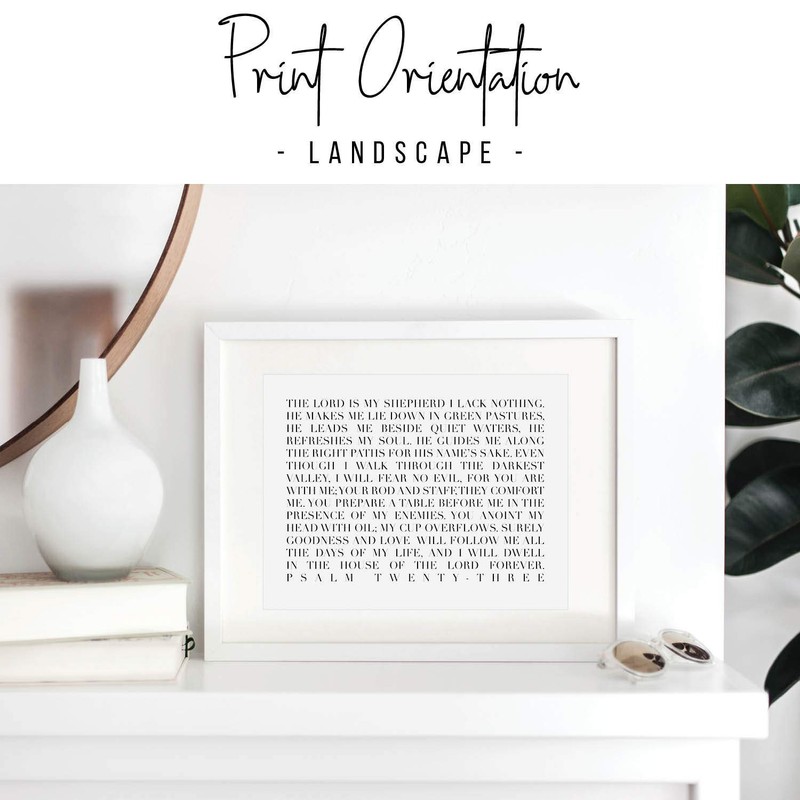 The Lord Is My Shepherd, I Lack Nothing ... Psalm