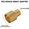 (2 Pack) TMKOOL Pex 3/4"x3/4" Female Sweat Copper Adapter Crimp