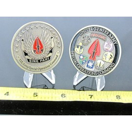 US Army Special Operations Forces Spec Ops Sine Pari Airborne Challenge Coin 2C2