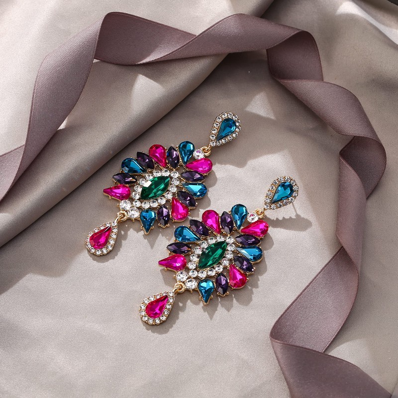 EVER FAITH Austrian Crystal Prom Teardrop Marquise Statement Chandelier Earrings