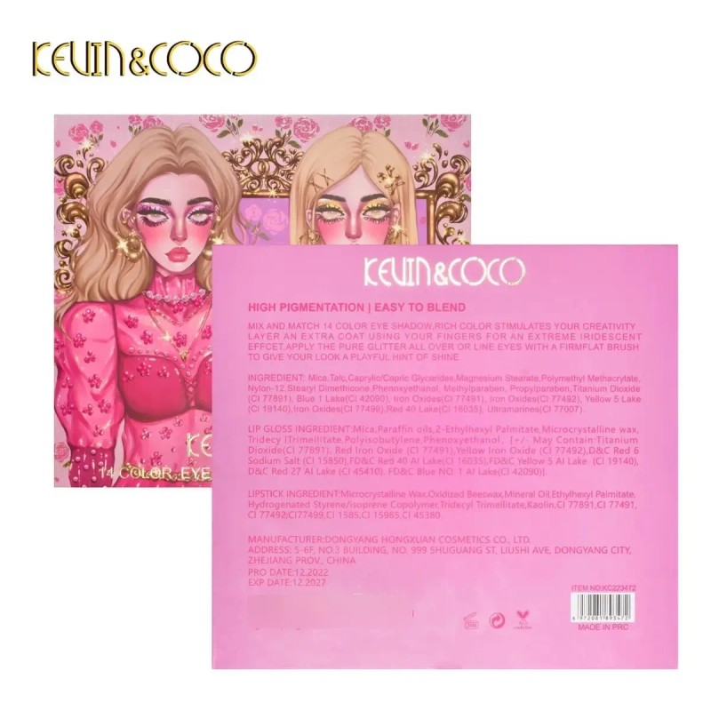 Set De Maquillaje Rose And Shine Kevin & Coco