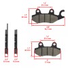 Caltric Front And Rear Brake Pads for Can-Am Commander 800