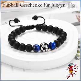 PDTU Football Basketball Gifts Boys, Football Basketball Bracelet Gifts for Boys Teenagers Son Grandson Nephew Brother for School Graduation Birthday Christmas, Stone