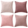 Volcanics 4 Packs Pink Cushion Covers 45x45 cm (18x18 Inch)