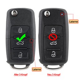 3-button key shell suitable for Volkswagen Longyi Bora Polo Sprint Jetta Passat Touguan Skoda car folding key case with blade and screwdriver and key ring
