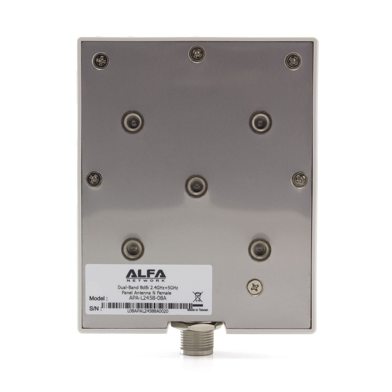 Alfa Network Alfa 2.4/5GHz Outdoor Panel Antenna 8dBi N-Female APA-L2458-08A