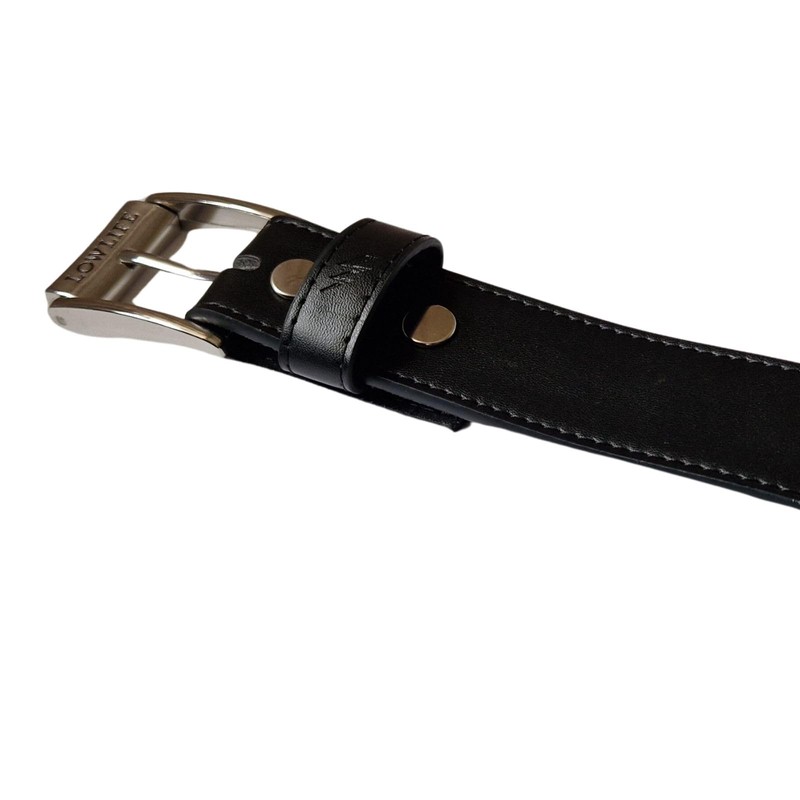 Lowlife Sphere Leather Belt in Black