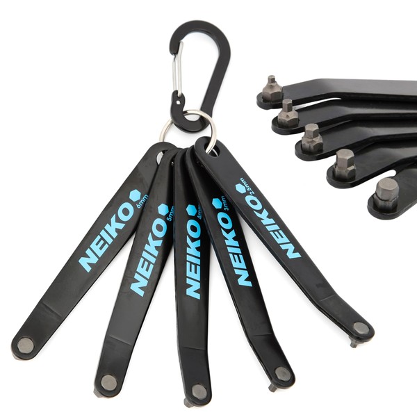 NEIKO 01321A Ultra Low Profile Offset Screwdriver Hex Set, 5