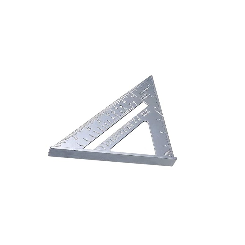 TX Triangle Ruler Carpenters Measuring Tool Triangle Protractor Aluminium Square