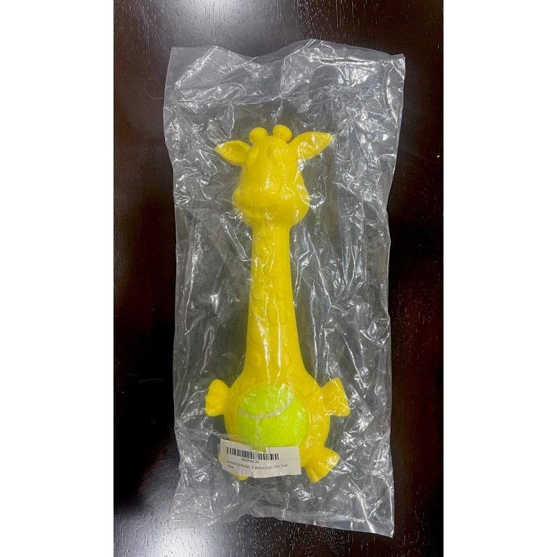 Giraffe Chew Toy-removable Squeaky Tennis Ball and A Slow Feeder