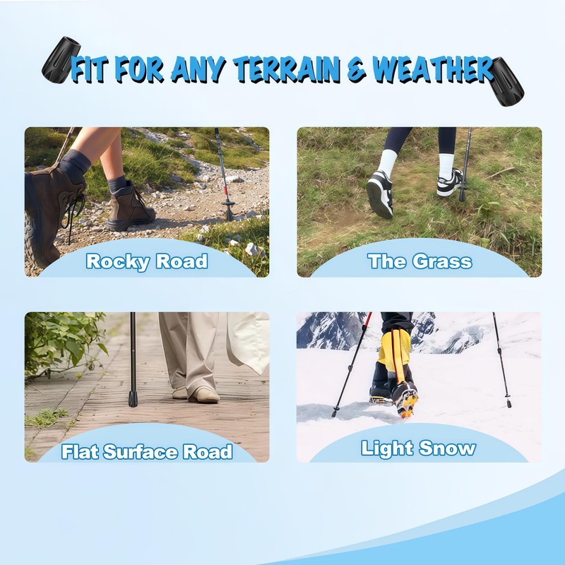 Trekking Pole Tip Protectors Replacement Caps Fit Black Diamond Poles