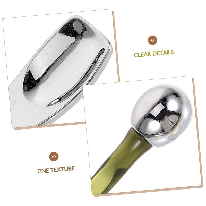 TOVINANNA 3pcs Mini Makeup Spatula Set Eye Spoon Sampling Spoon