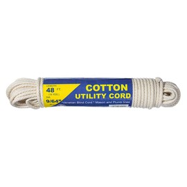 48 Foot Cotton Utility Cord – Venetian Blind Cord, Great for Mason and Plumb Lines (9/64 Inch)
