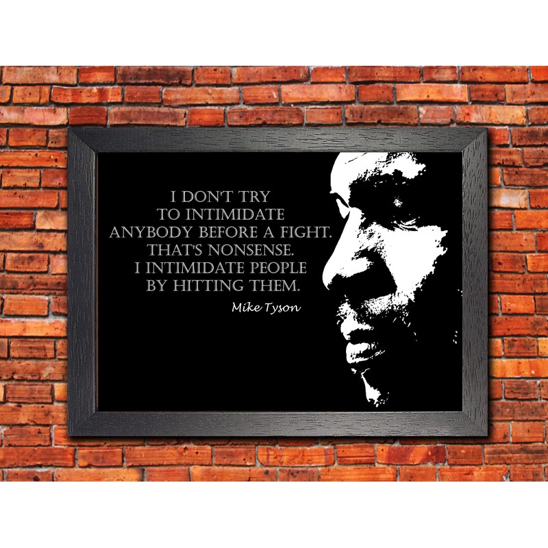 Inspirational Mike Tyson #3 A3 Unframed Boxer Black and White