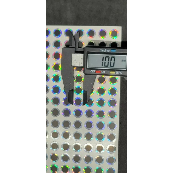 Unbranded 2d Flat Eyes Stick On Fishing Lure Silver Reflective