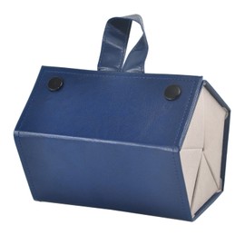 Huspox Sunglass Organizer Storage, Leather Sunglasses Case Travel Organizer with 5 Slots Compartment for Multiple Glasses (Navy)