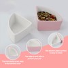 LuckyOpt Arc-Shaped Hamster Food Bowl, Ceramic Food & Water Bowls