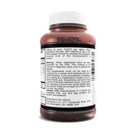 Fermented CoQ10 300mg x 90 Tablets. Non GMO, USP Grade. with Added Vitamin C and Black Pepper Extract for Absorption.