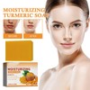 EONFAVE Kurkuma Seife, 2 Stück Turmeric Soap, Kurkuma Seifenstück Naturseife