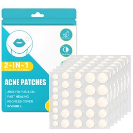 Pack of 300 Pimple Patches, Natural Hydrocolloid Pimple Plasters with Tea Tree Oil and Salicylic Acid Acne Patch Day and Night 2-in-1 Invisible Anti Pimple Patches